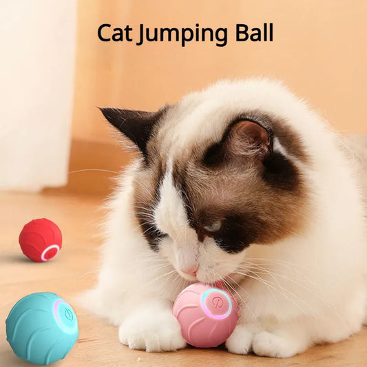Automatic Teasing Cat Jumping Ball - Interactive Toy