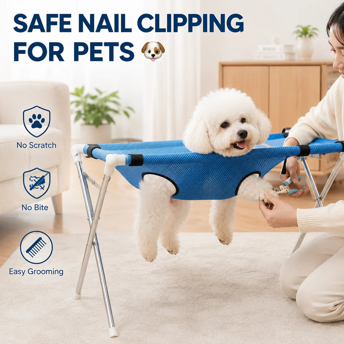 Pet Grooming Hammock for Dogs & Cats